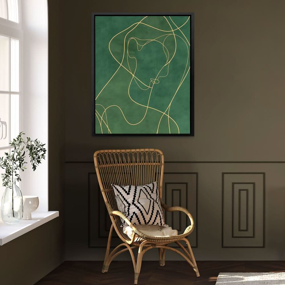 Jade Oasis - Green Wall Art for Hallway