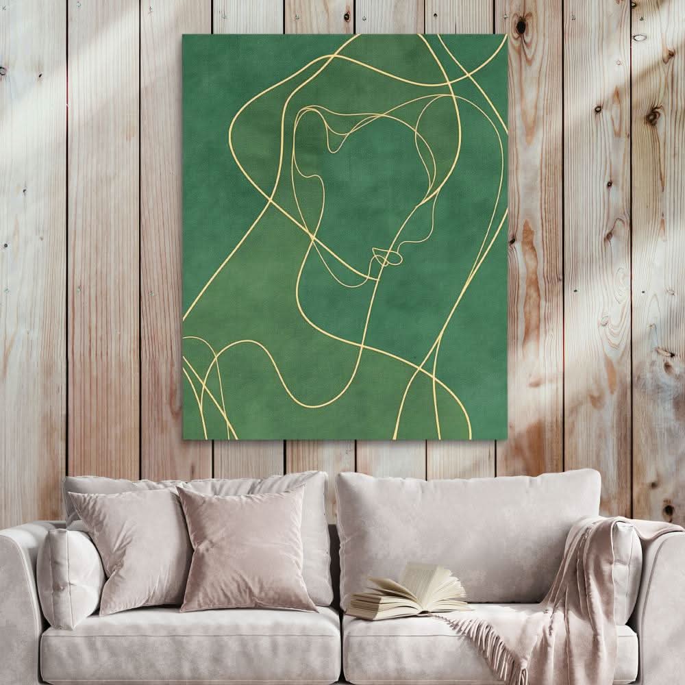 Jade Oasis - Large Abstract Canvas Print