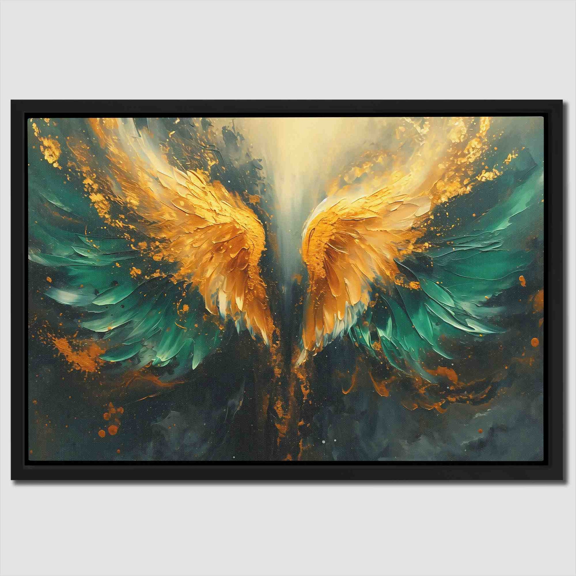 Jade Wings - Large Abstract Canvas Print