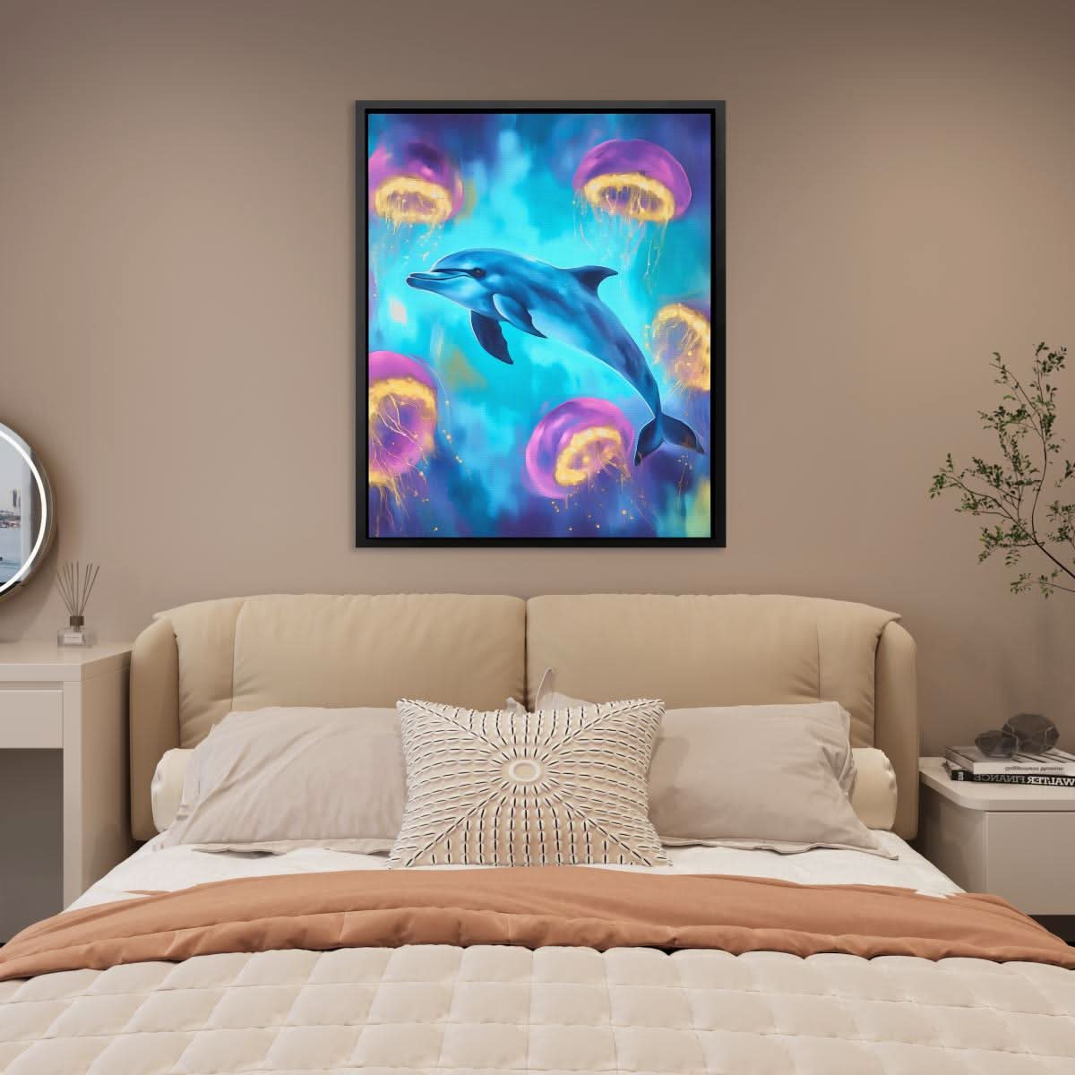 Jellyfish Ballet - Blue Canvas Wall Art