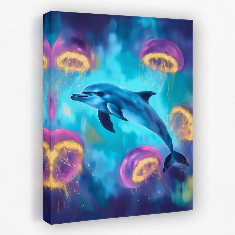 Jellyfish Ballet - Beach Canvas Wall Art