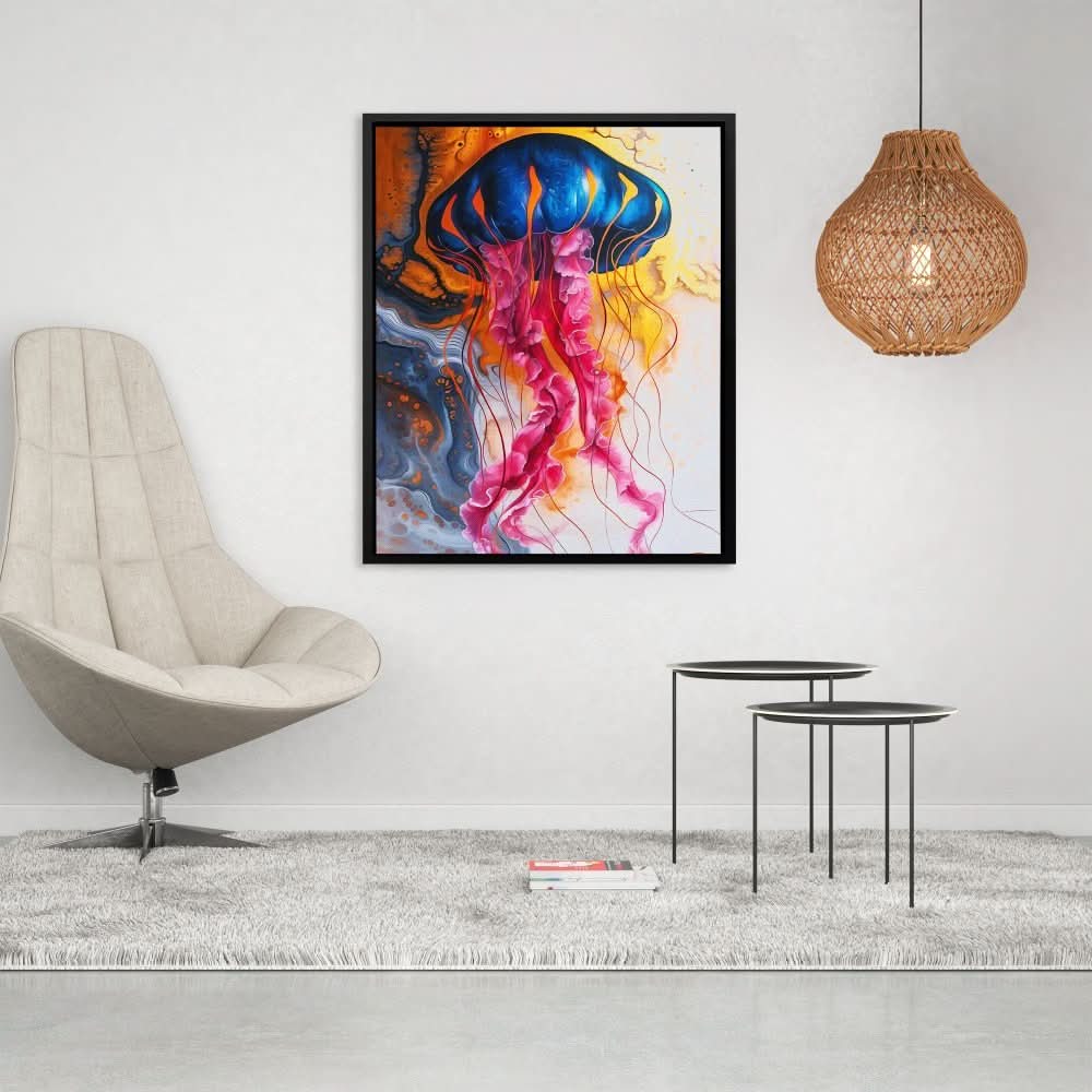 Jellyfish Enigma - Colorful Fish Canvas Print