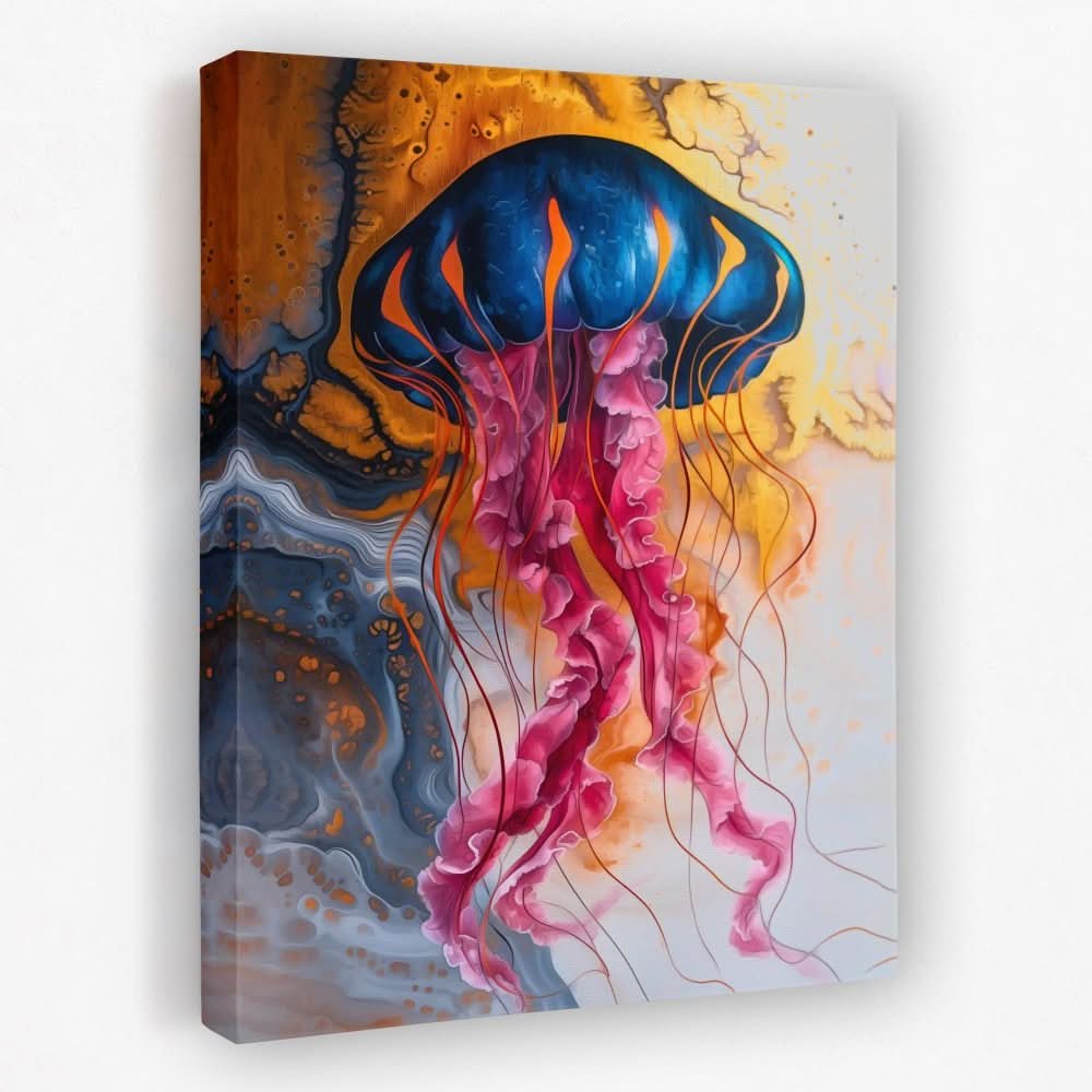 Jellyfish Enigma - Animals Canvas Wall Art