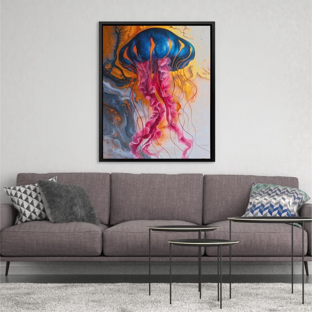 Jellyfish Enigma - Large Abstract Canvas Print