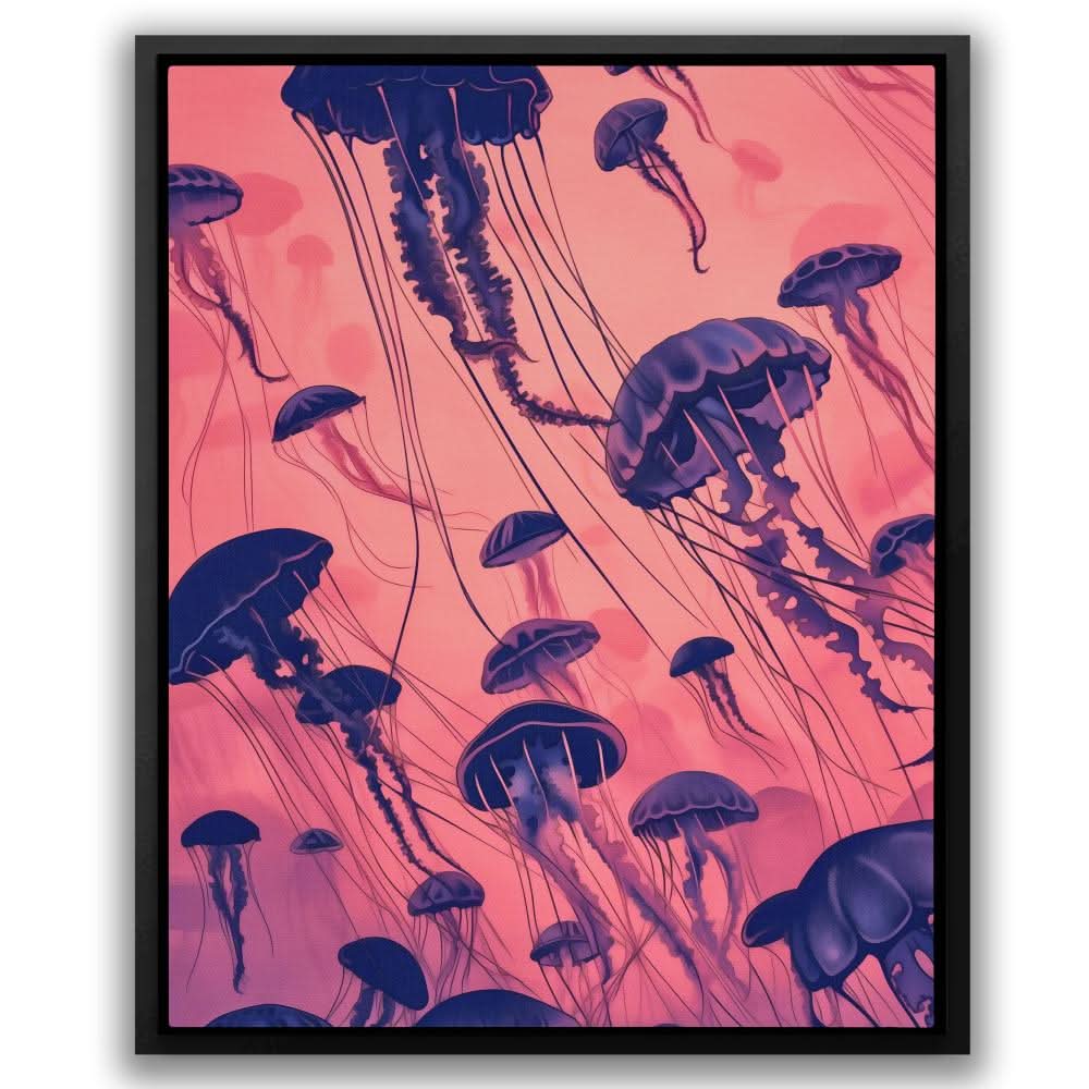 Jellyfish School - Beach House Art for Bathroom