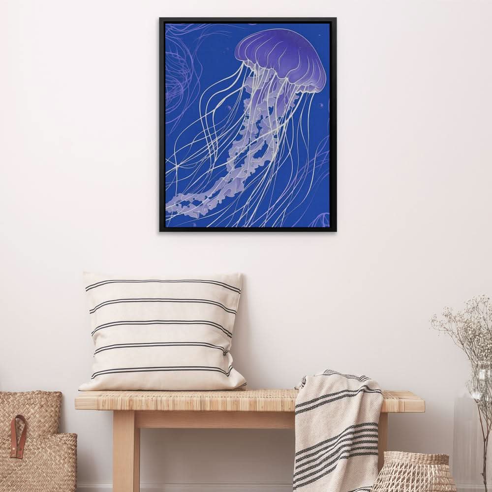 Jellyfish Tentacles - Coastal Art for Bathroom