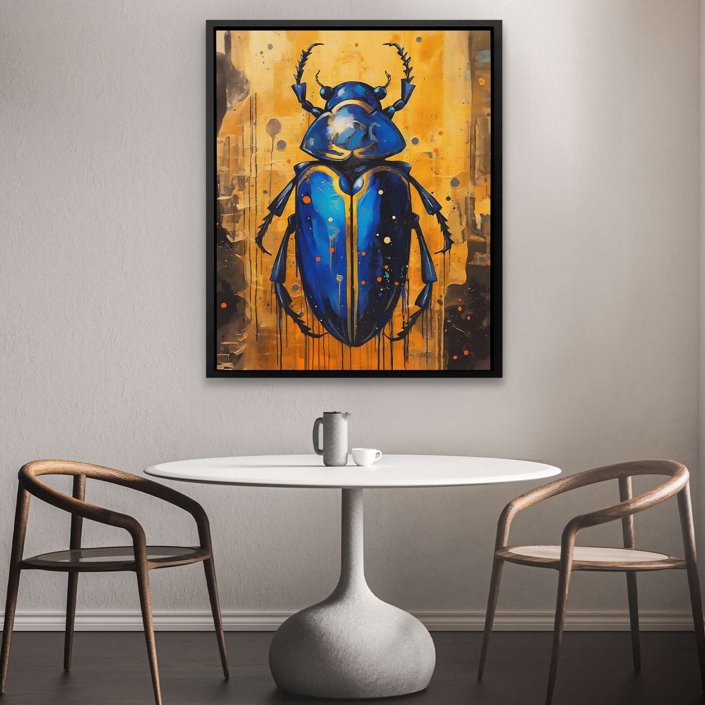 Jeweled Illusion - Blue Egyptian Canvas Print