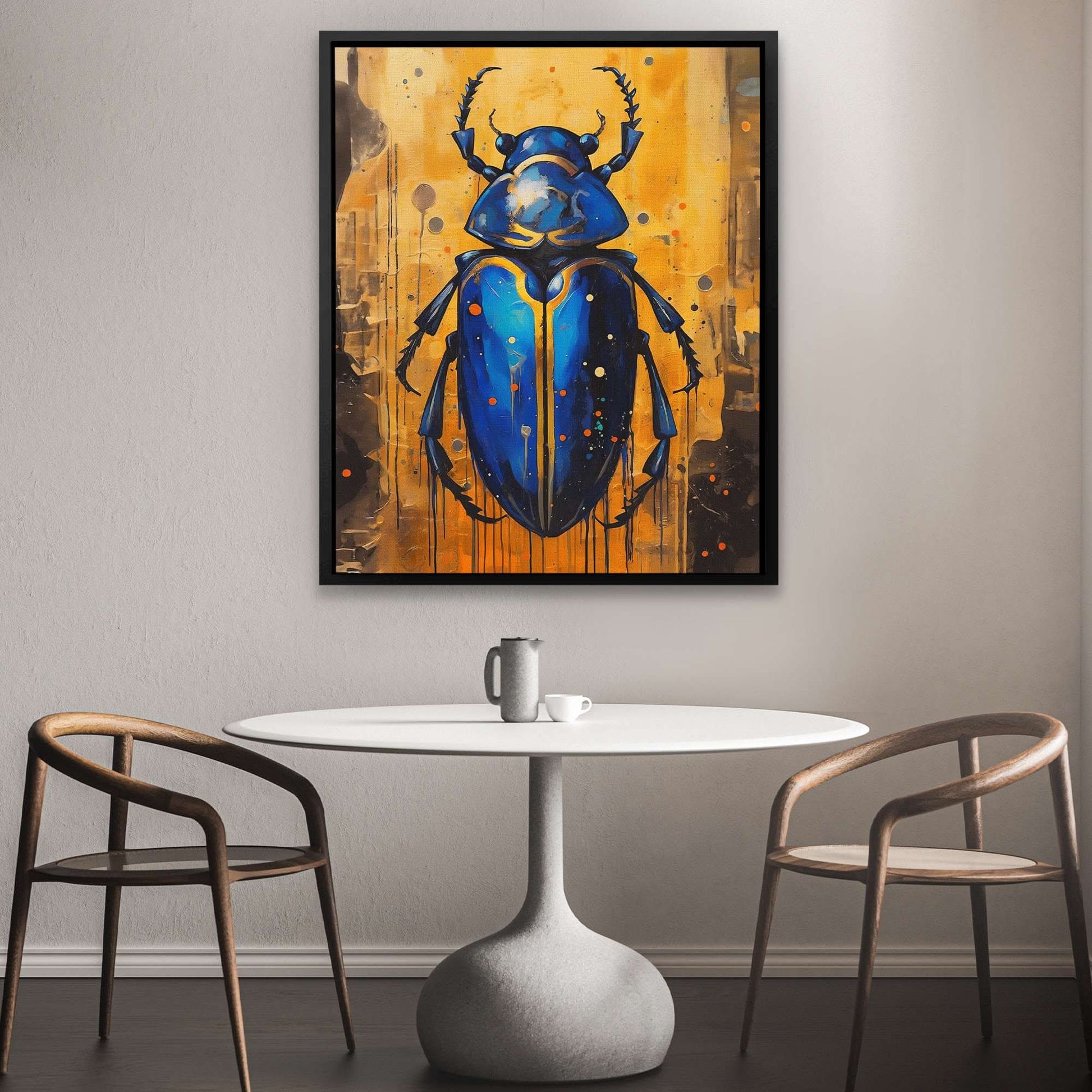 Jeweled Illusion - Blue Egyptian Canvas Print