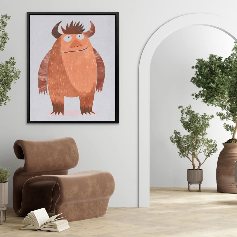 Joyful Horror - Doodle Wall Art in Black Frame