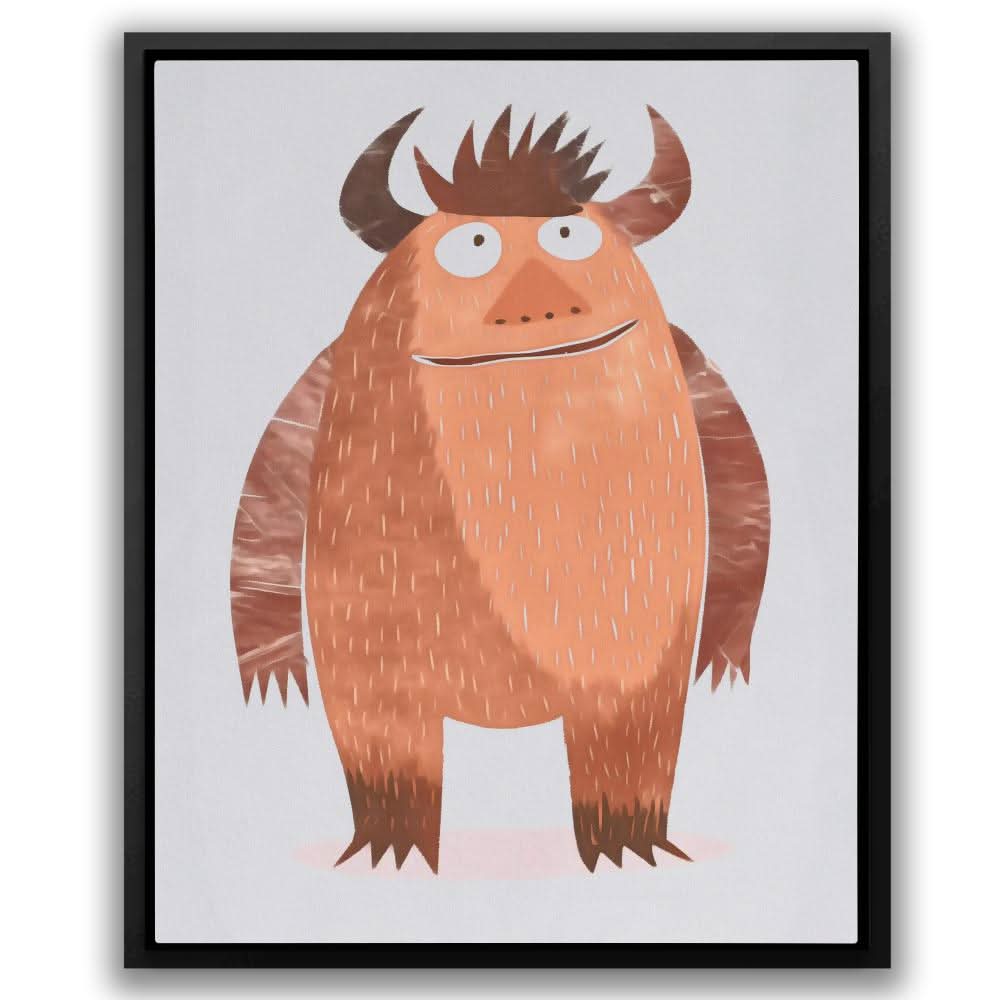 Joyful Horror - Beige Canvas Print