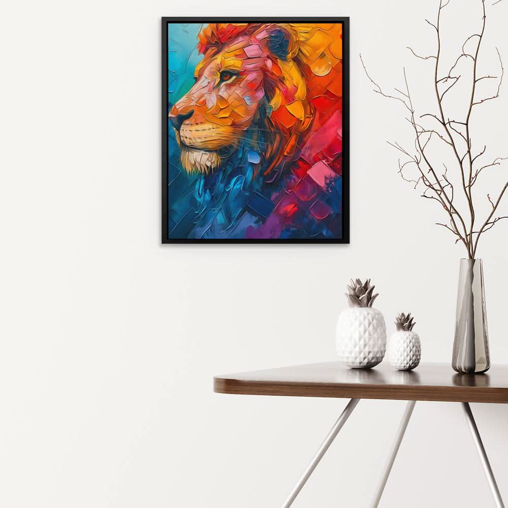 Joyful Journeys - Big Cat Art for Home Office