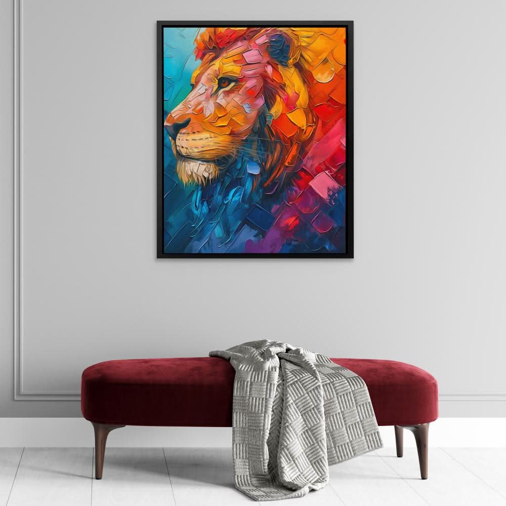 Joyful Journeys - Colorful Lion Canvas Print