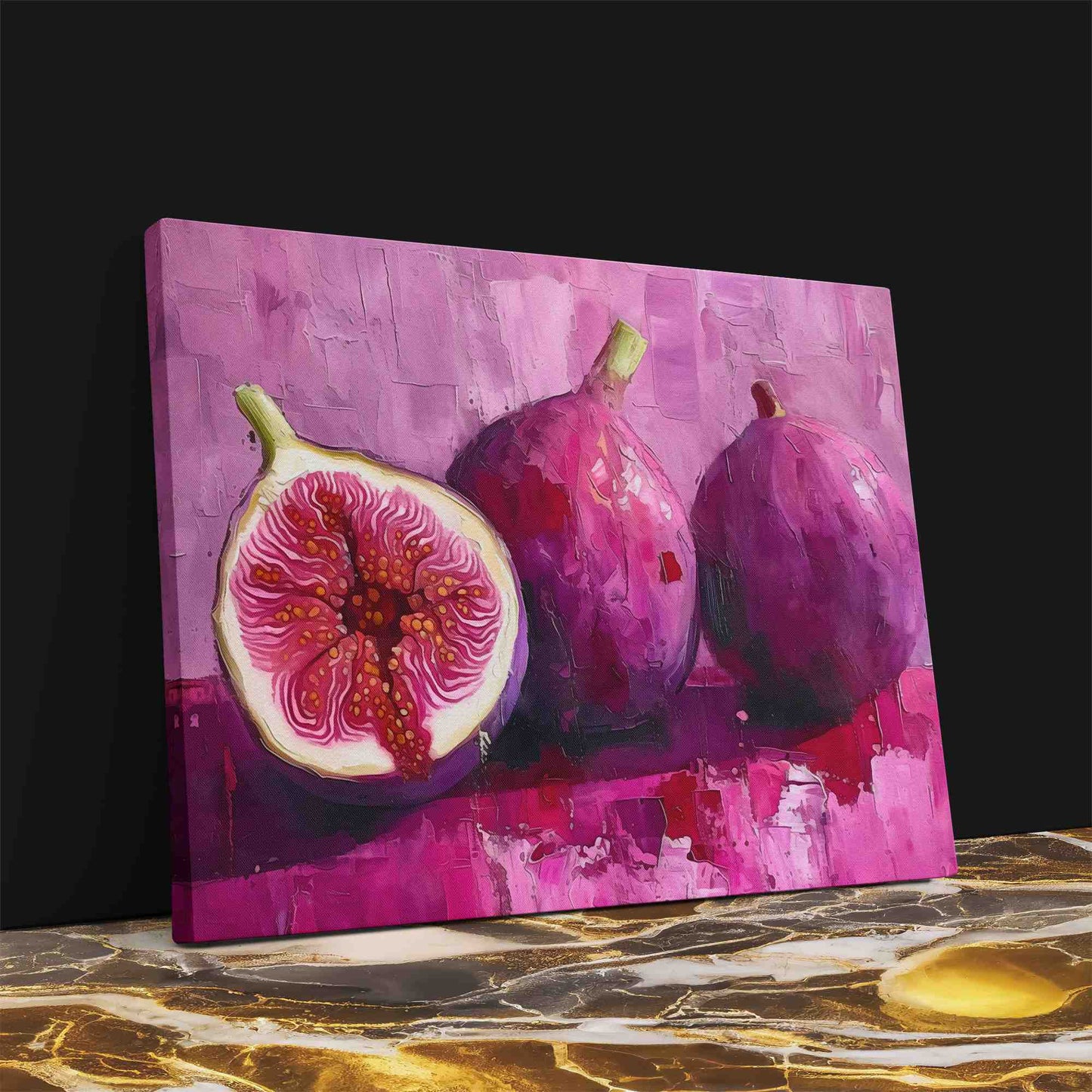 Juicy Figs - Purple Canvas Wall Art