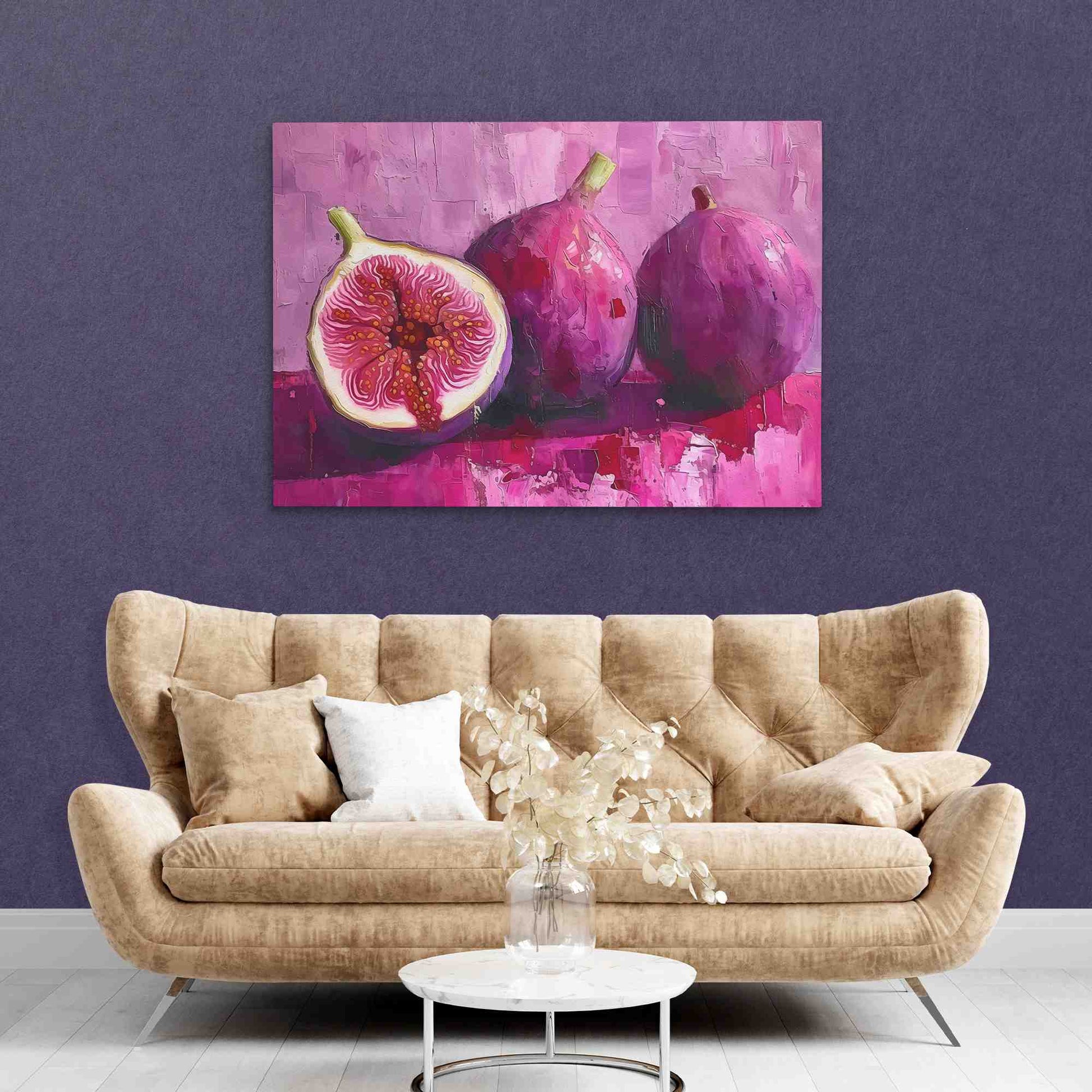 Juicy Figs - Purple Food Canvas Print