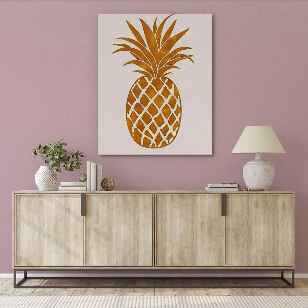 Juicy Pineapple - Nature Wall Art in Black Frame