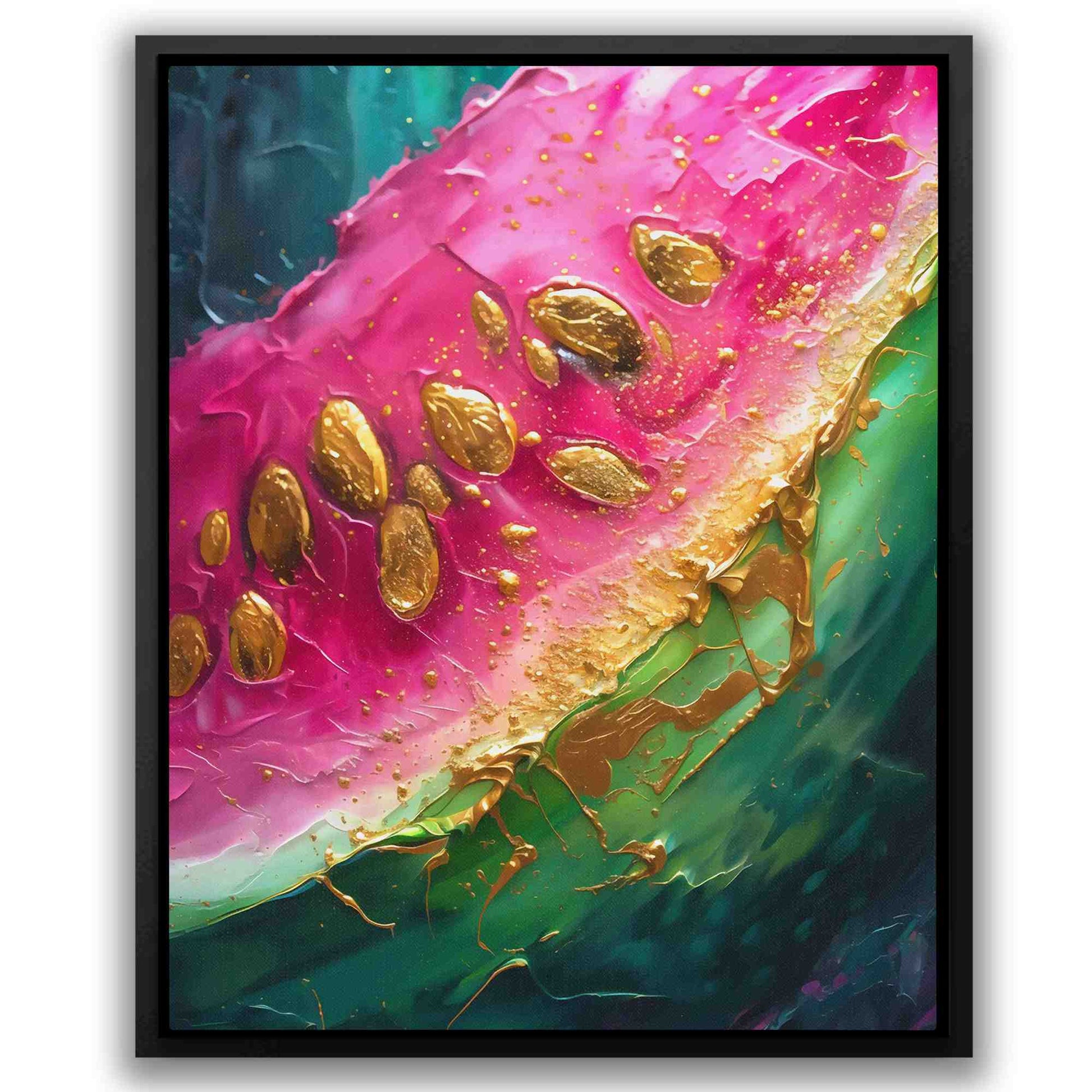 Juicy Watermelon - Wall Art in Black Frame