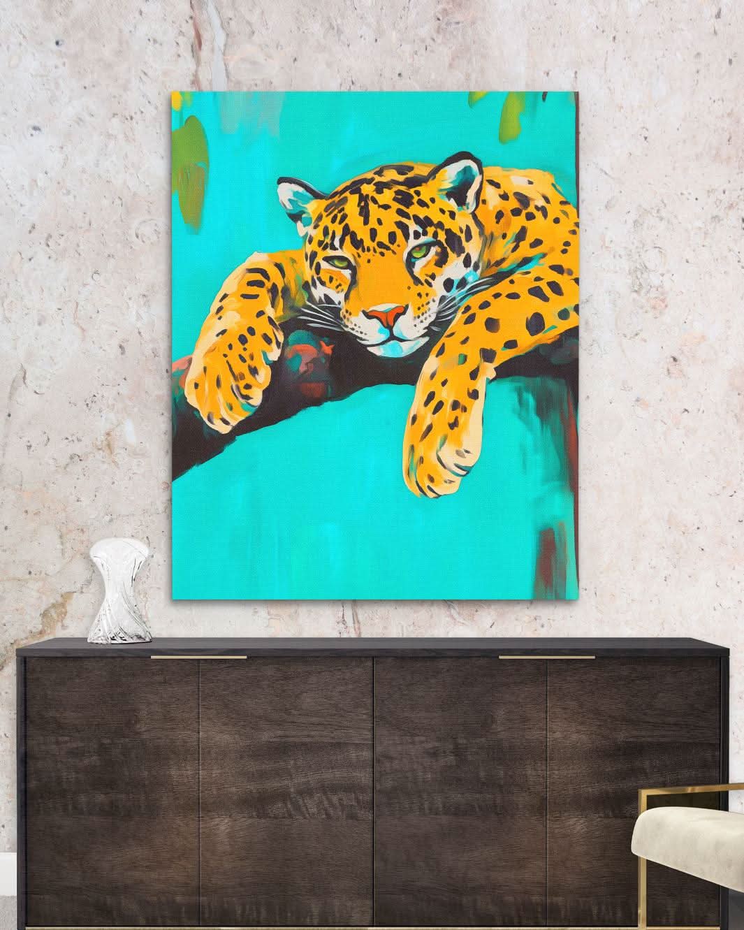 Jungle Dreamer - Colorful Big Cat Canvas Print