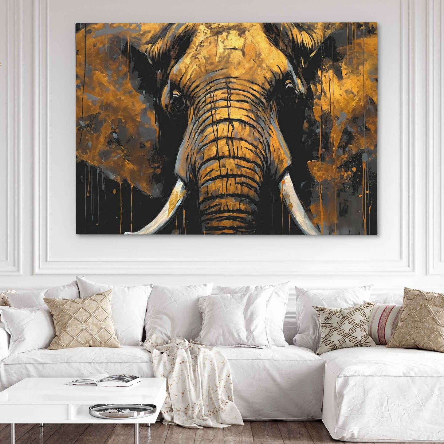 Jungle God - Abstract Black Canvas Wall Art