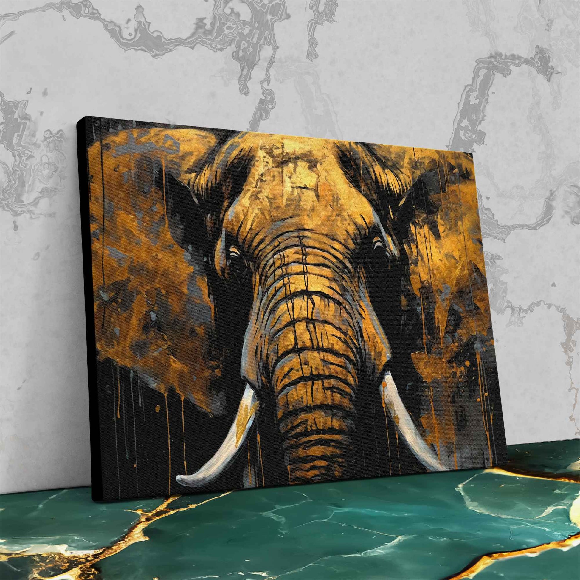 Jungle God - Abstract Wall Art in Black Frame