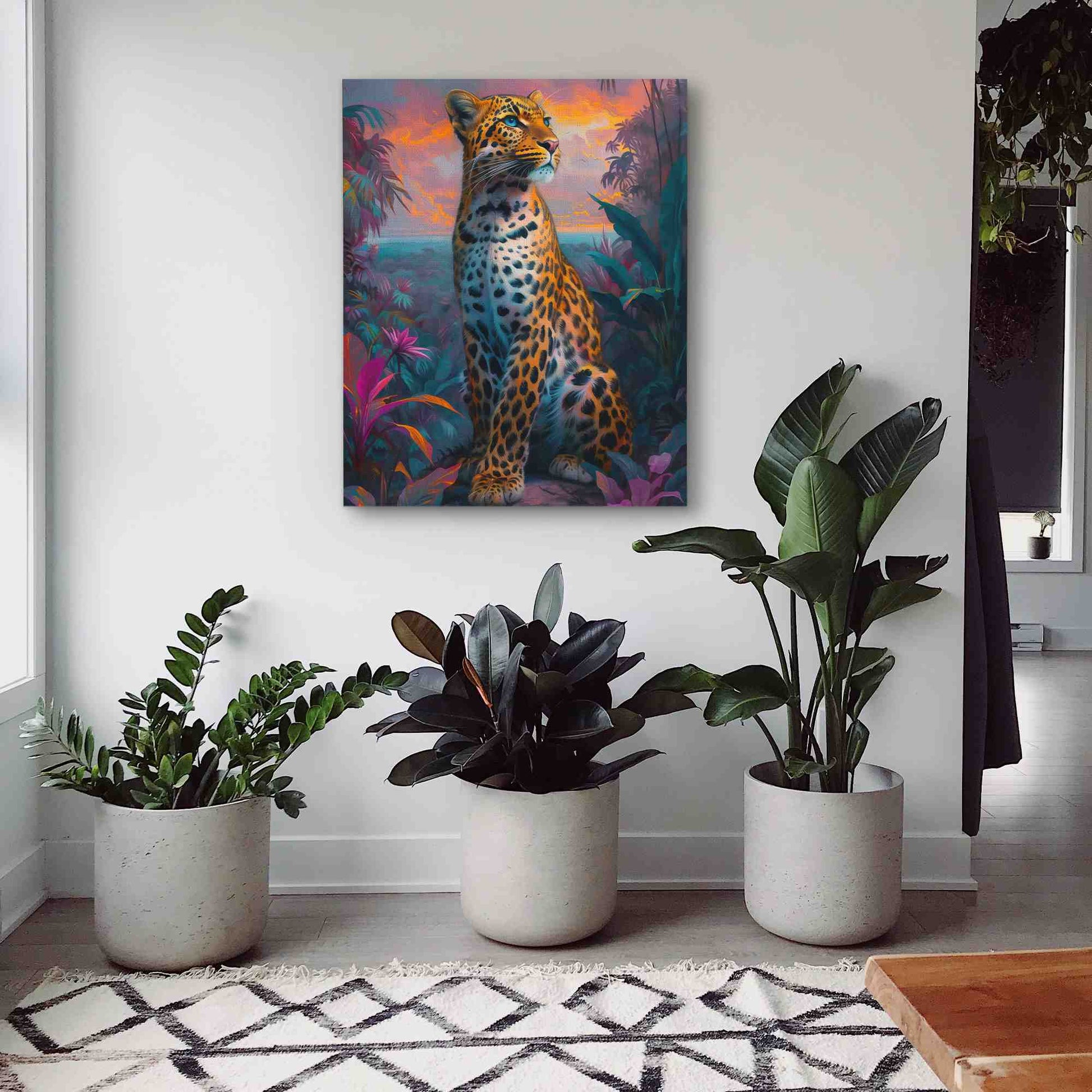Jungle Jaguar - Surrealism Canvas Wall Art