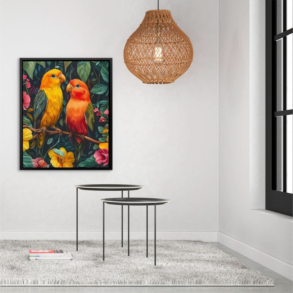 Jungle Lovebirds - Animals Art for Bedroom