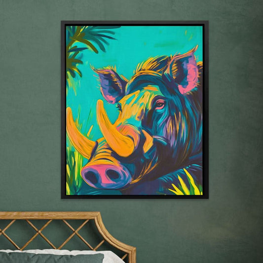 Jungle Rogue - Modern Wall Art in Black Frame