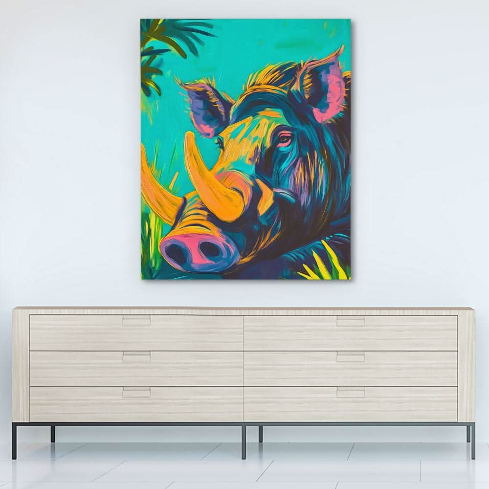 Jungle Rogue - Colorful Eclectic Canvas Print