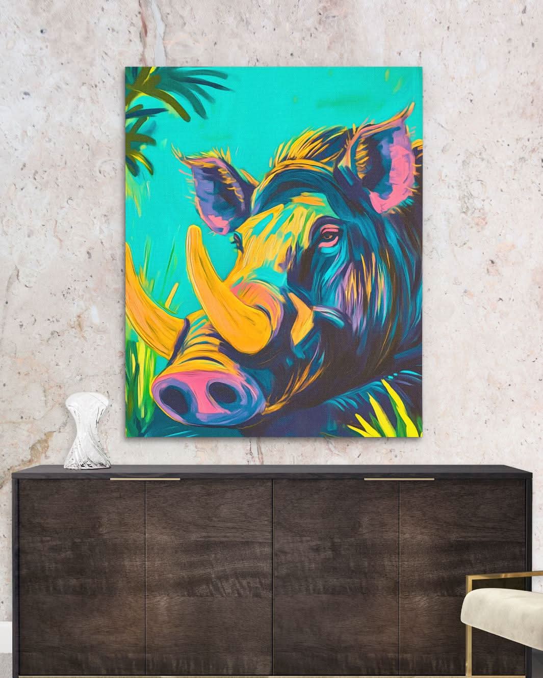 Jungle Rogue - Eclectic Wall Art in Black Frame