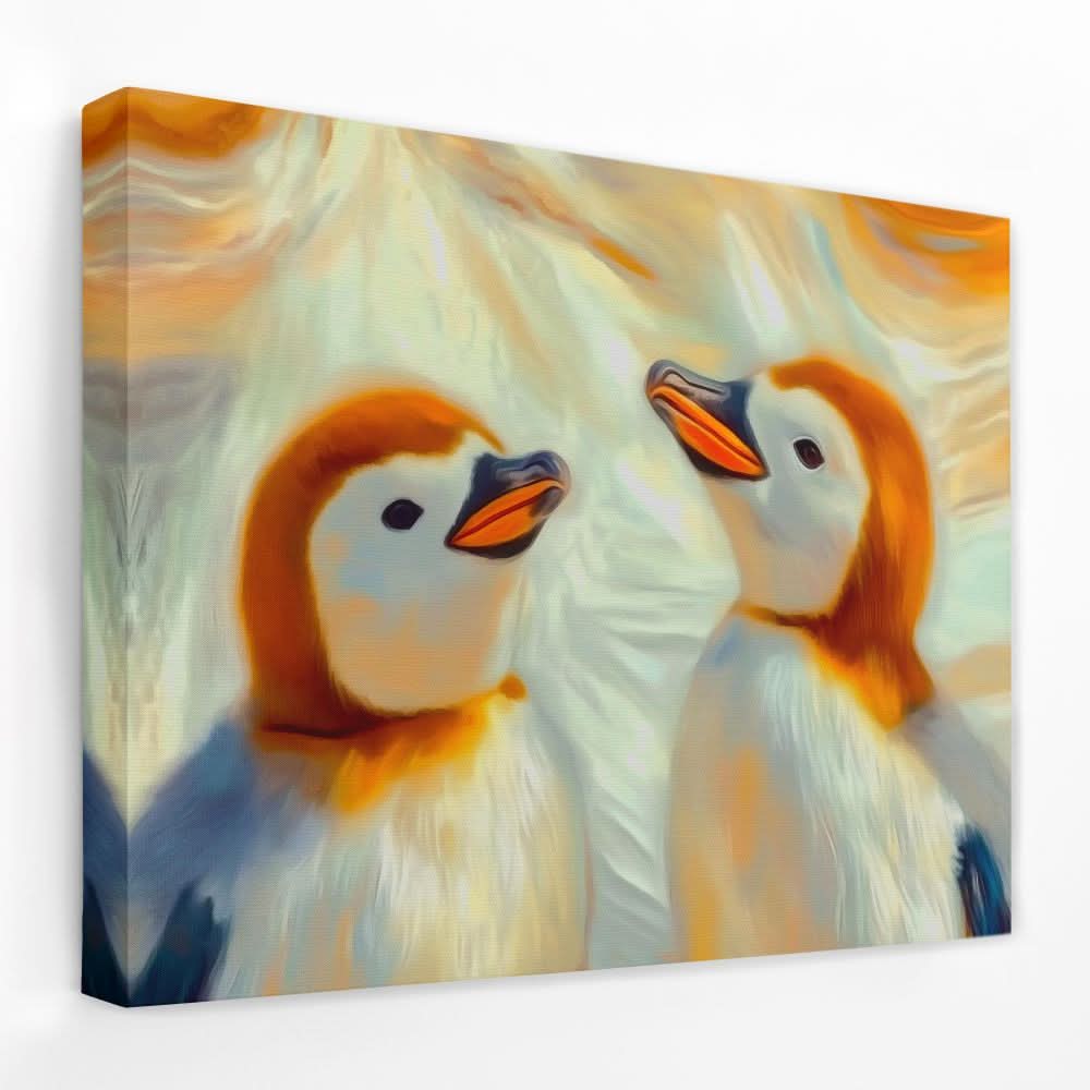 Juvenile Penguins - Animals Canvas Wall Art