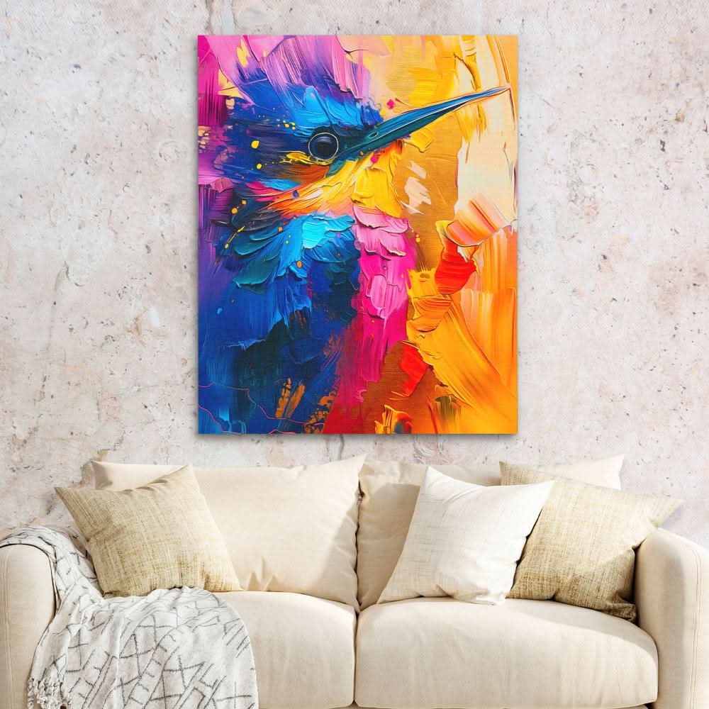 Kaleidoscope of Colors - Modern Wall Art in Black Frame