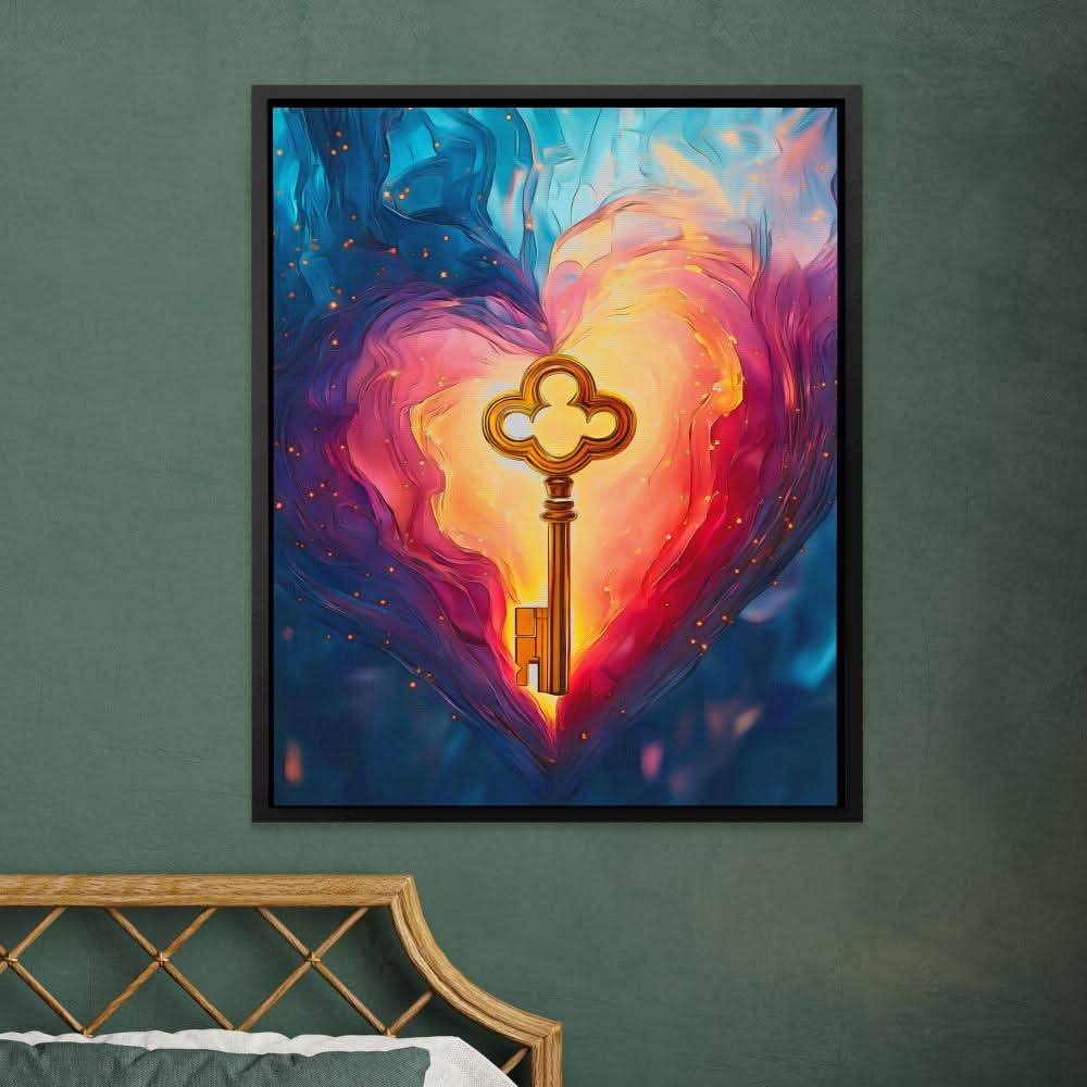 Key to Passion - Colorful Wall Art for Women’s Office Art