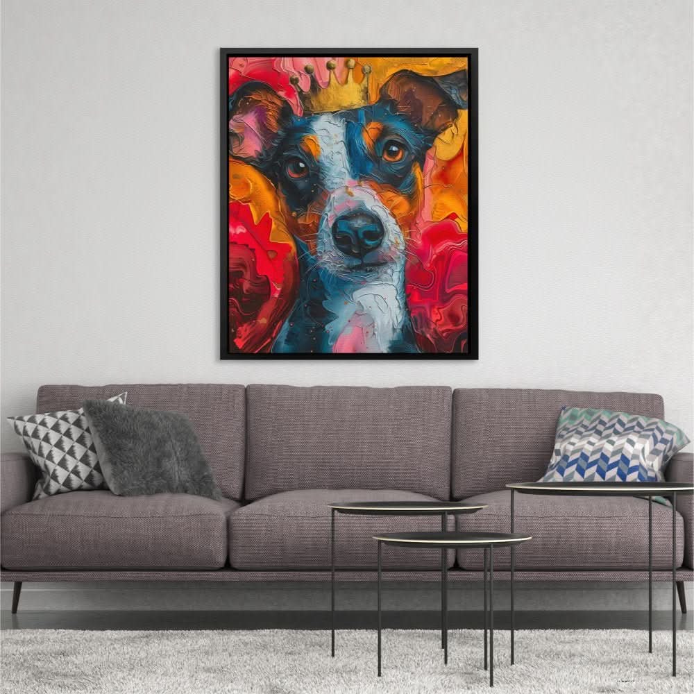 King of Cuteness - Modern Colorful Canvas Wall Art