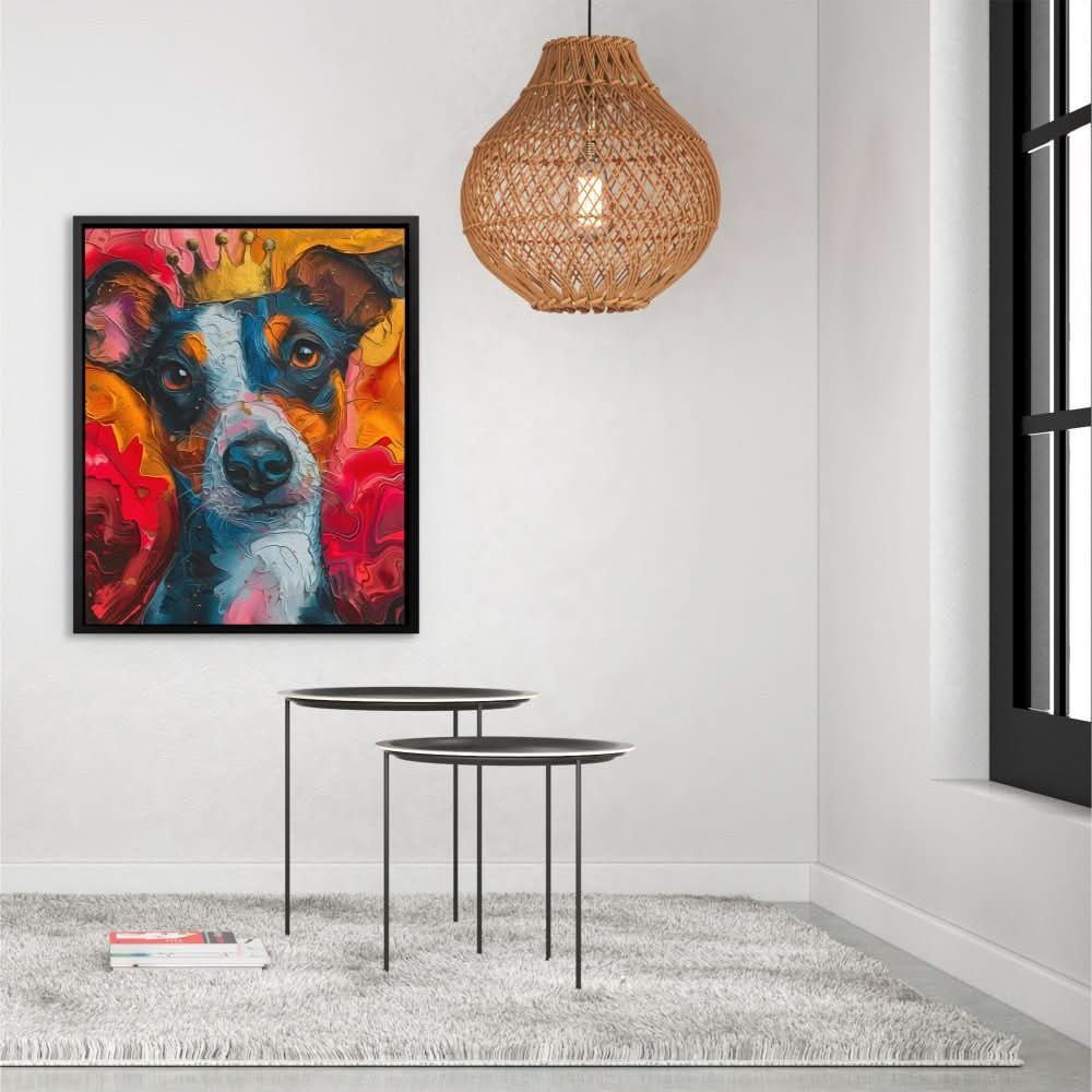 King of Cuteness - Colorful Crown Canvas Print