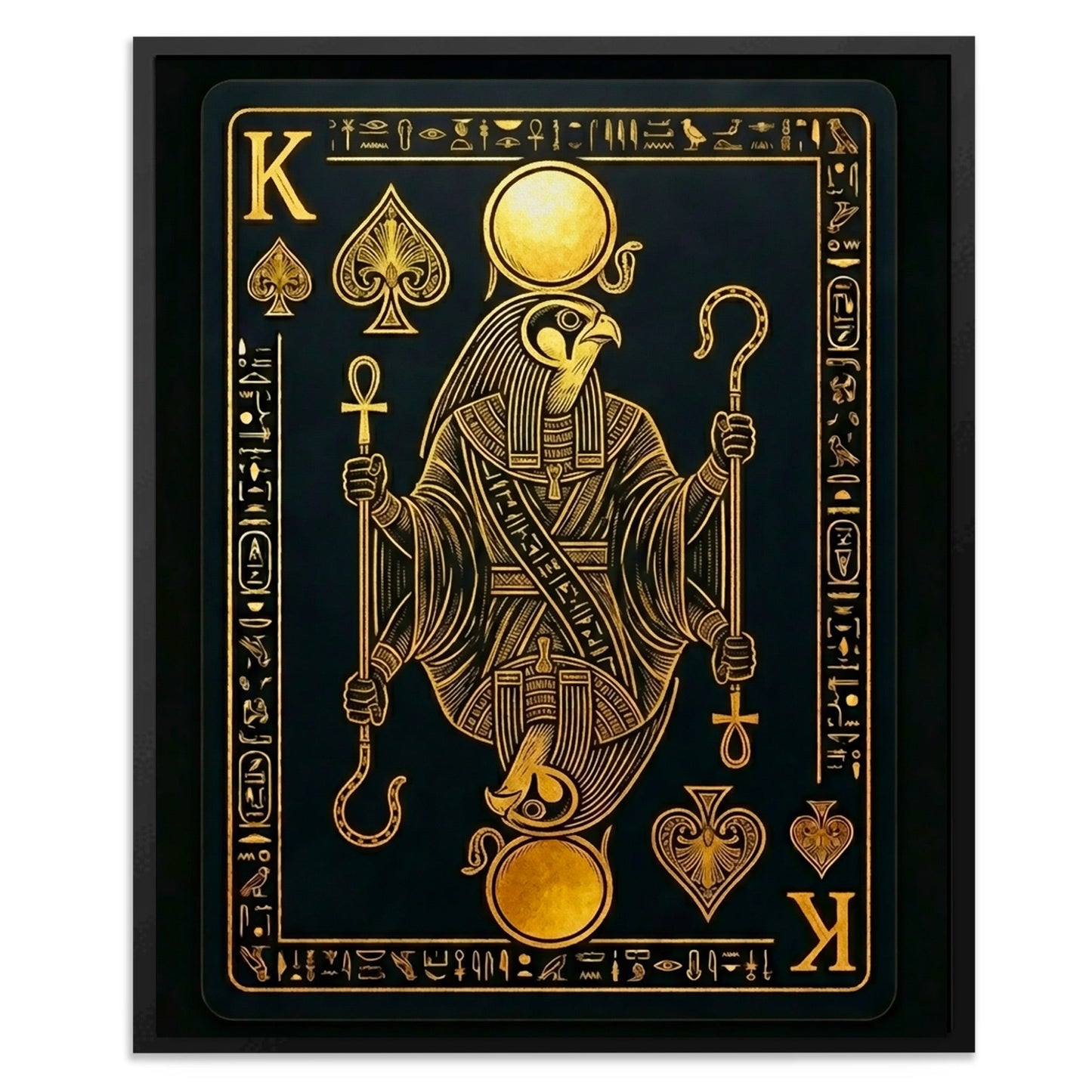 King Of Spades Egyptian Card
