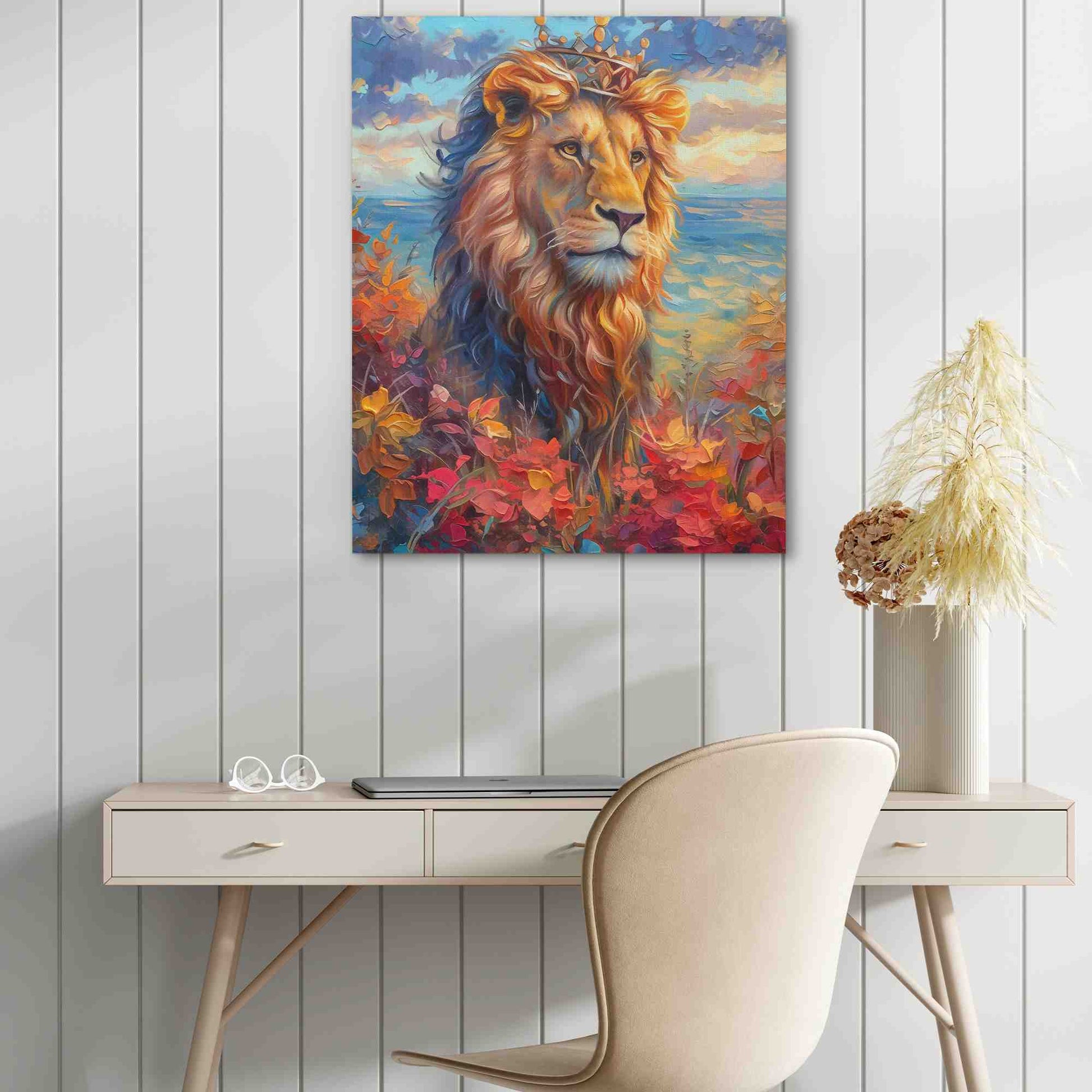 King of the Lions - Framed Art Print