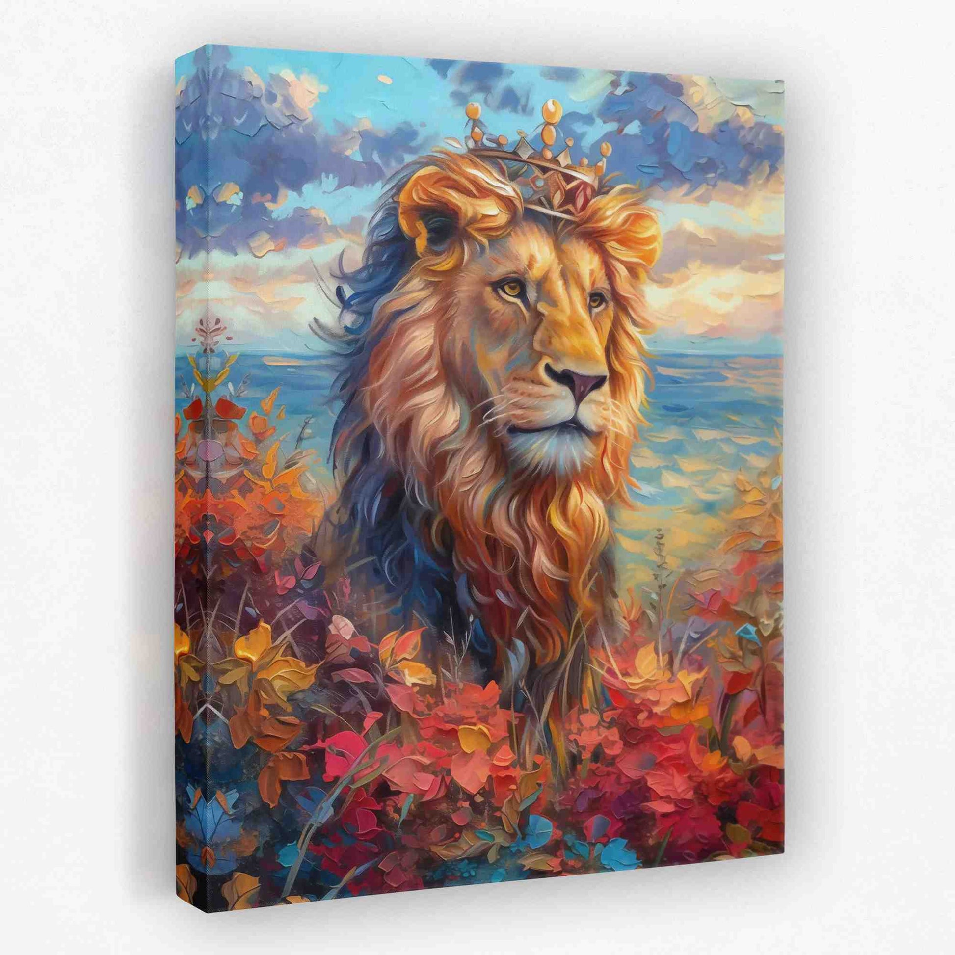 King of the Lions - Animals Canvas Wall Art