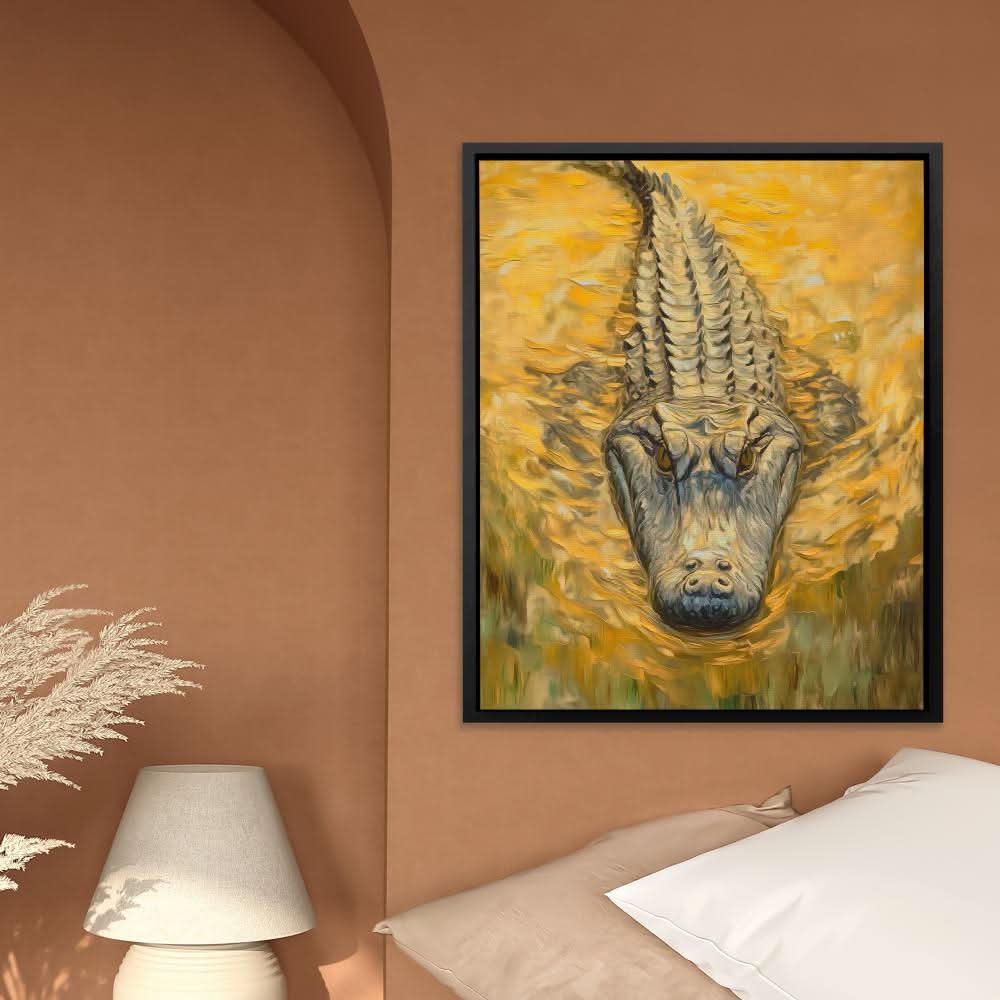 King of the Swamp - Brown Animals Canvas Print