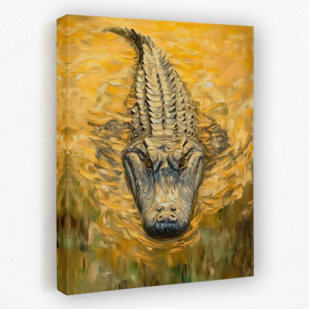 King of the Swamp - Alligator Canvas Wall Art
