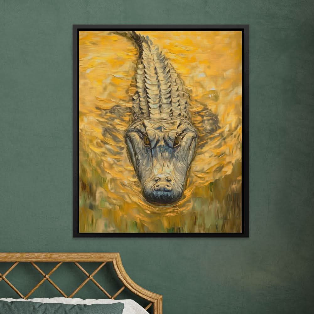 King of the Swamp - Wall Art in Black Frame