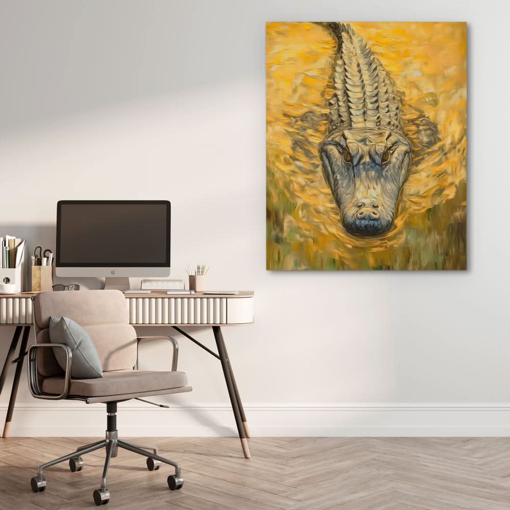 King of the Swamp - Brown Wall Art for Office