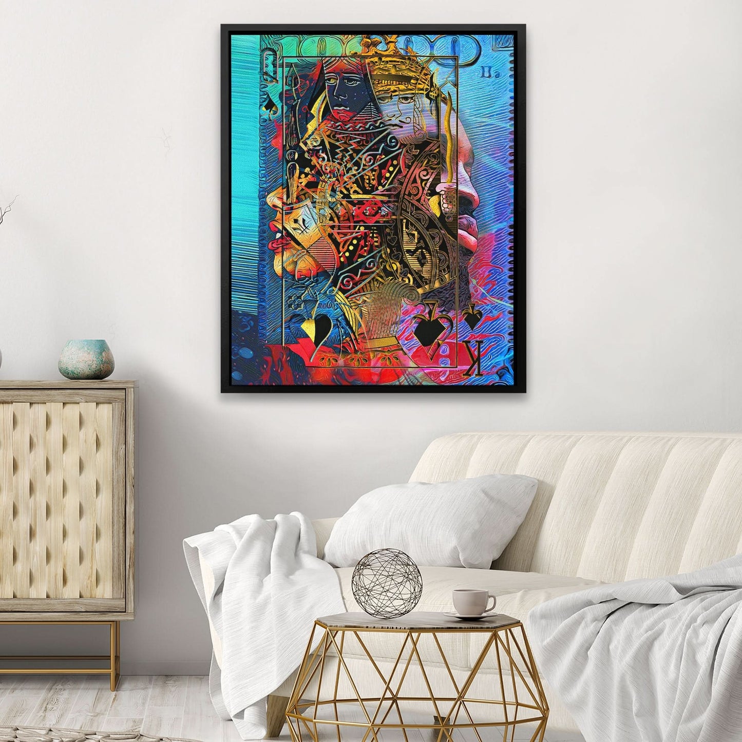 King Queen of Spades - Luxury Wall Art