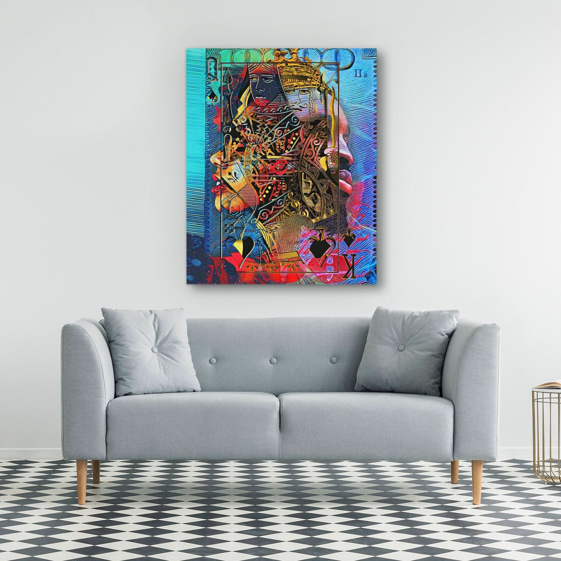 King Queen of Spades - Luxury Wall Art