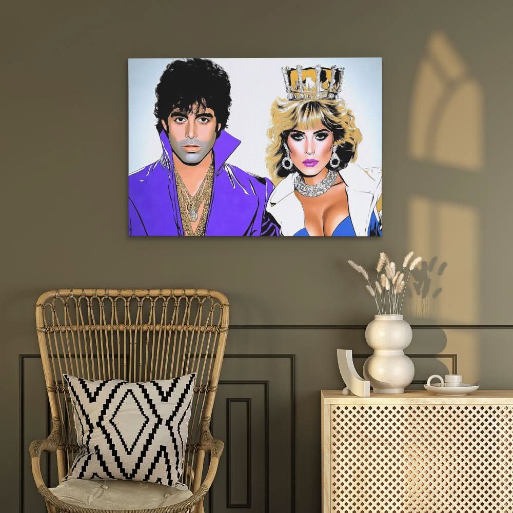 Kingpin & Queen - Purple Canvas Wall Art
