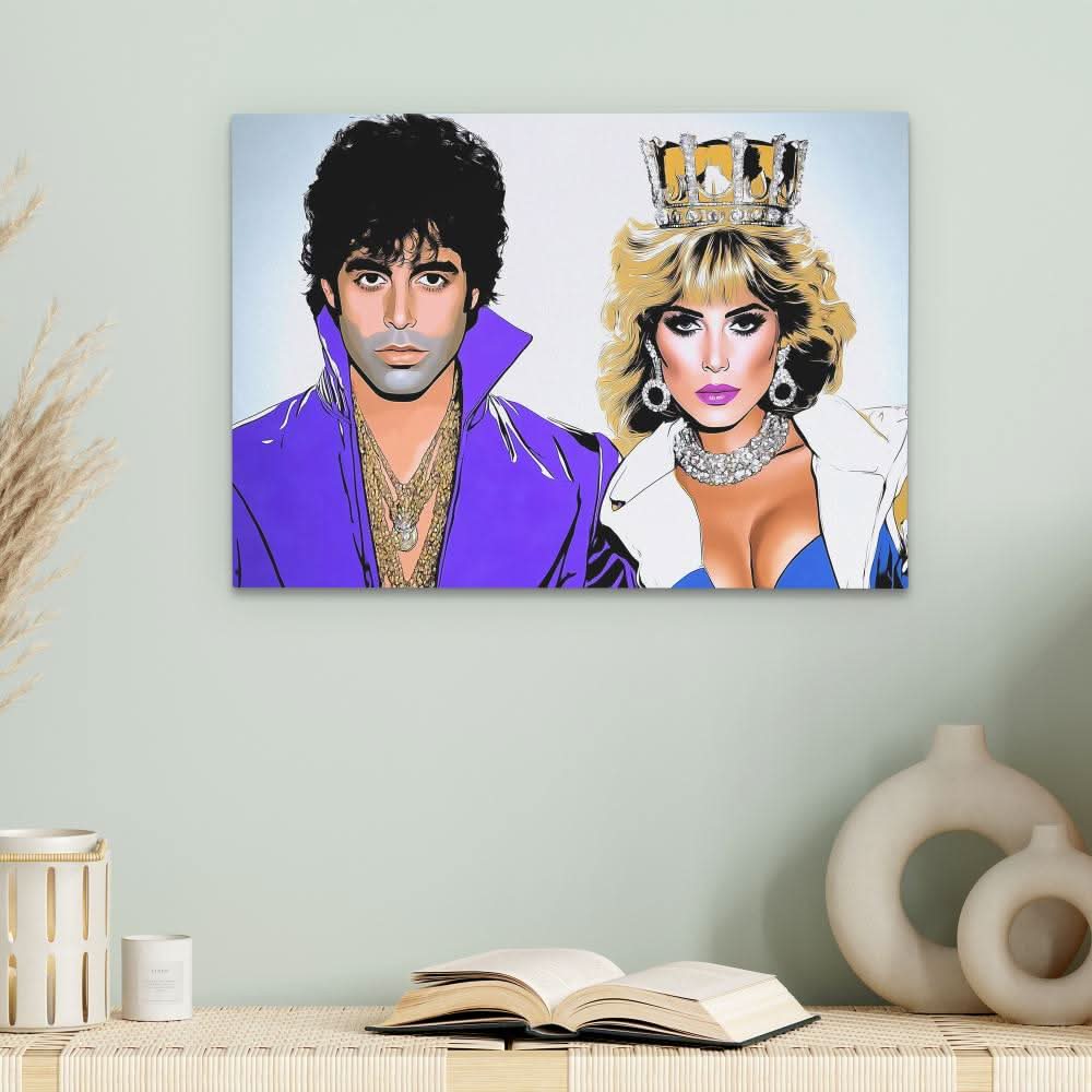 Kingpin & Queen - Wall Art in Black Frame