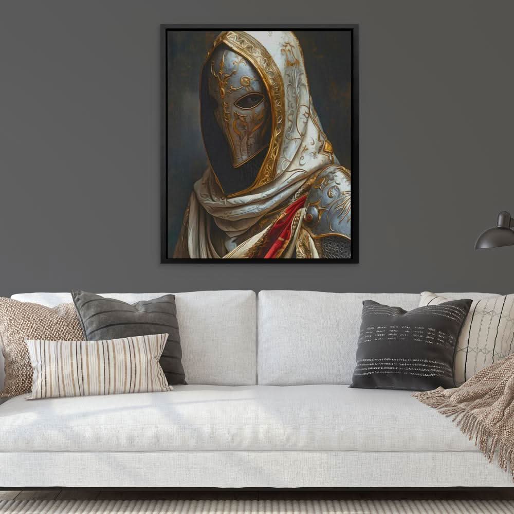 King’s Ancient Guard - Dark Academia Wall Art in Black Frame