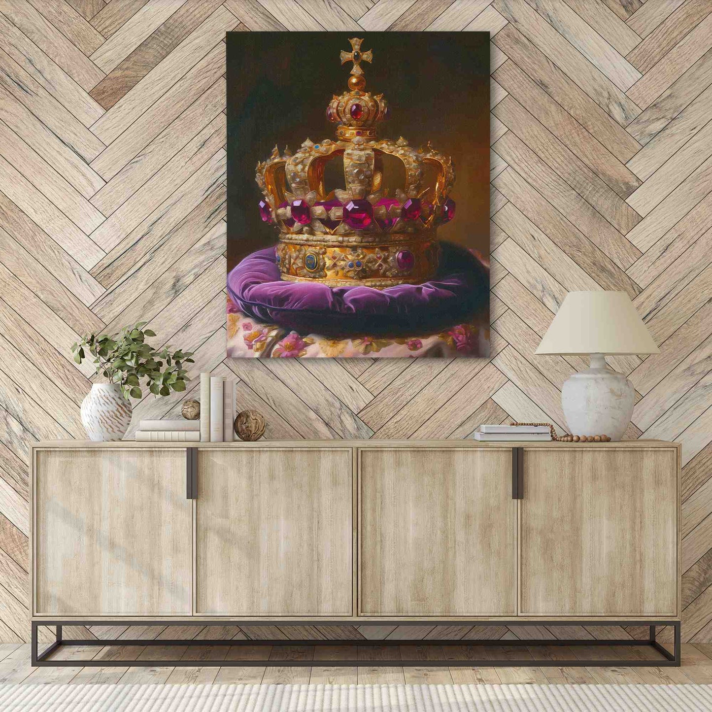 King's Crest - Large Canvas Print