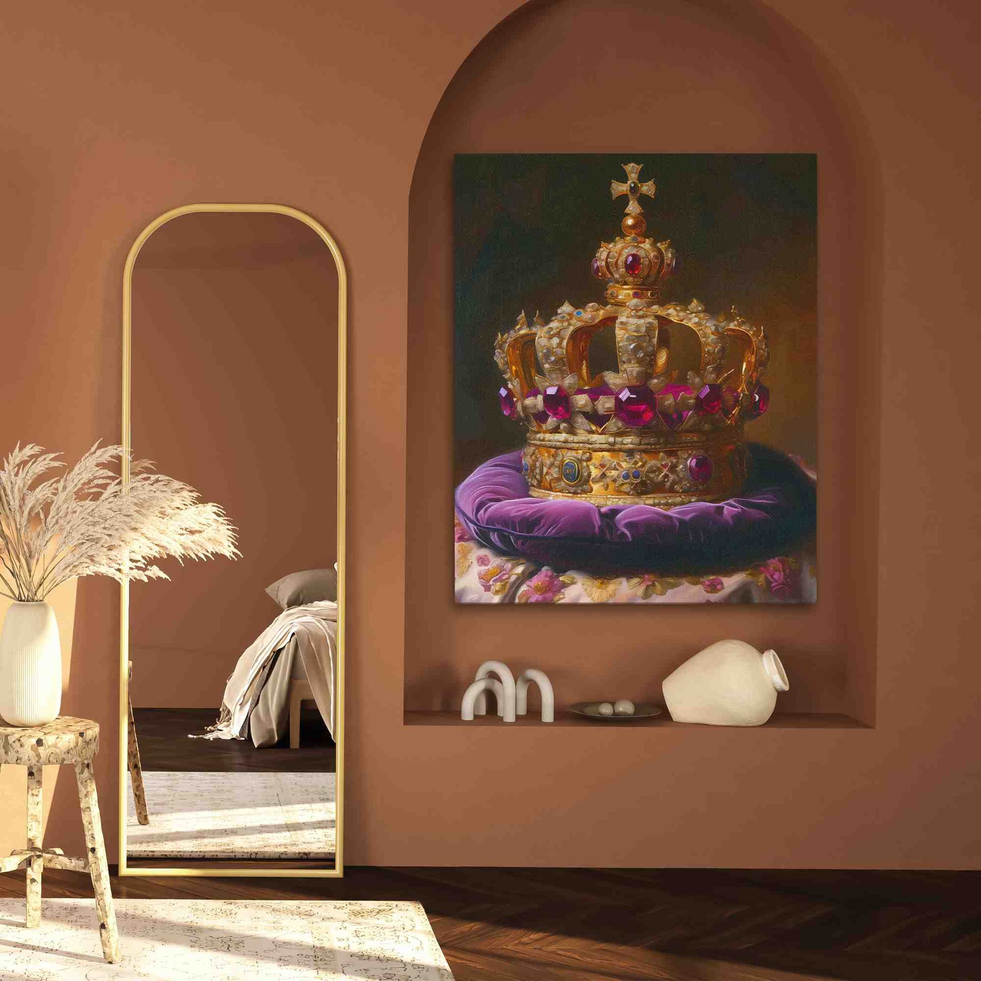 King's Crest - Wall Art in Black Frame