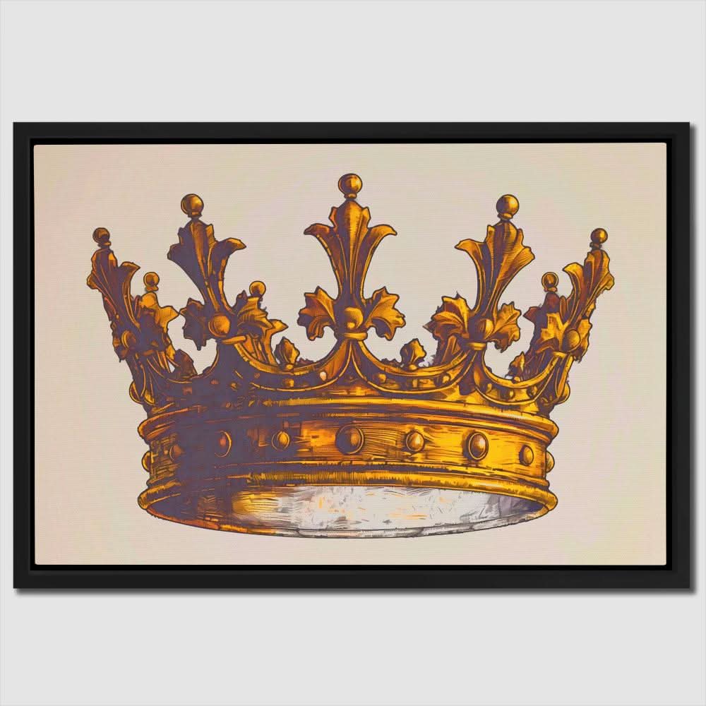 King’s Golden Crown - Beige Historical Canvas Print