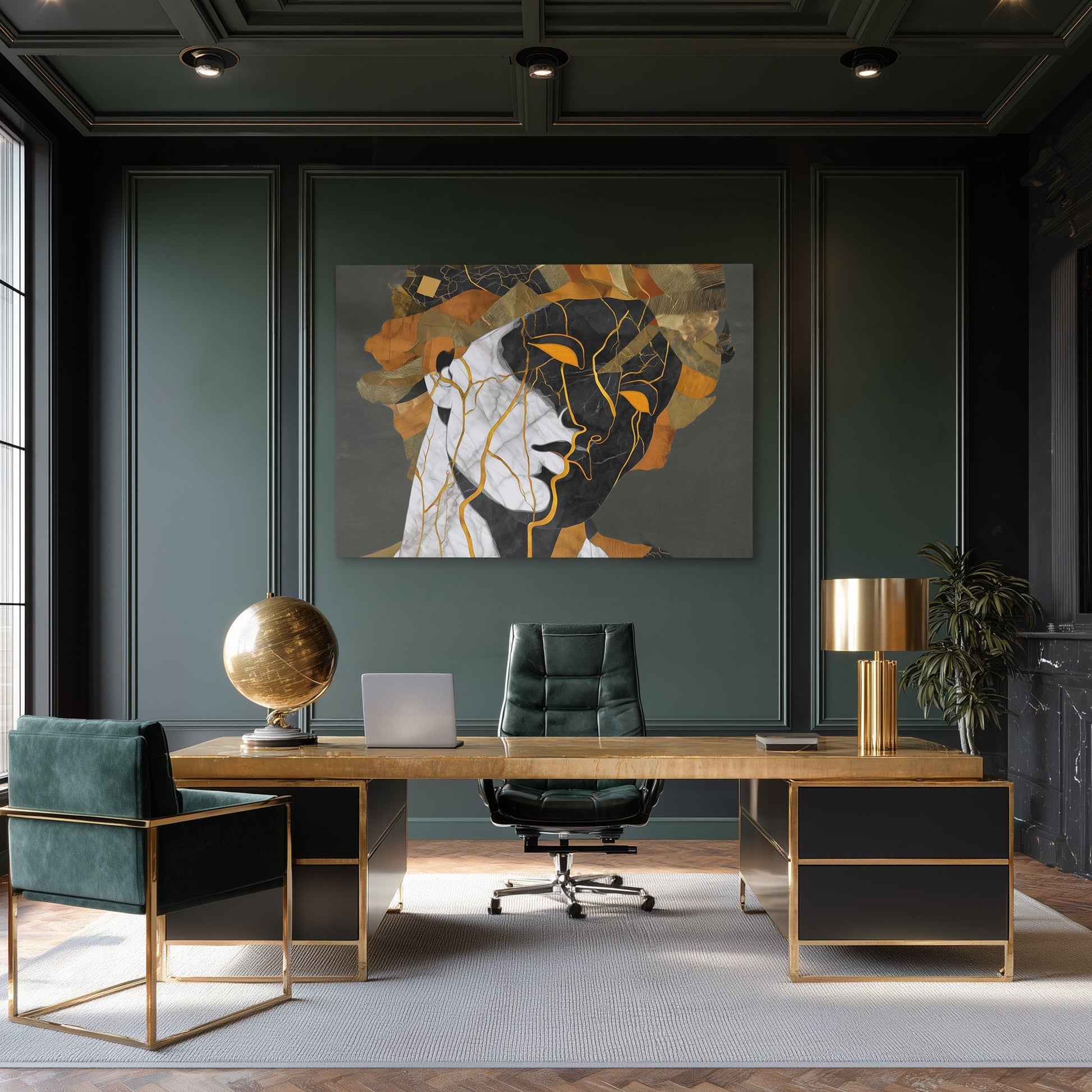 Kintsugi Bust - Luxury Wall Art