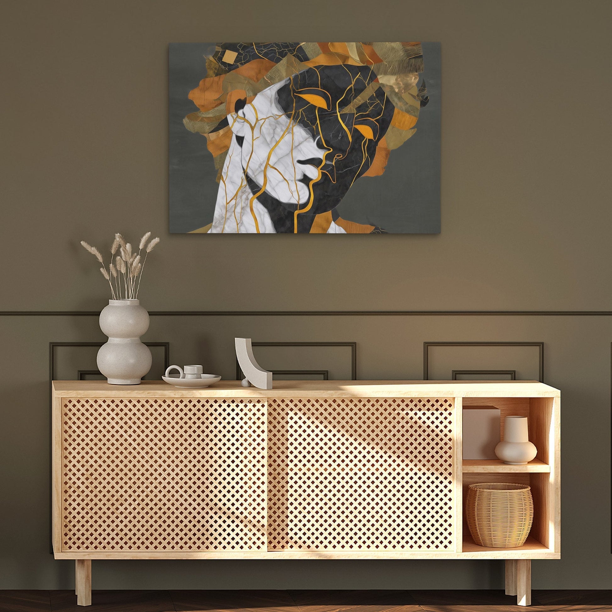 Kintsugi Bust - Luxury Wall Art